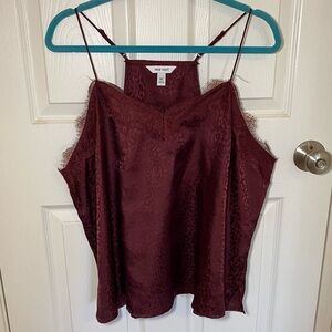 Nine West Burgundy Leopard Print Camisole